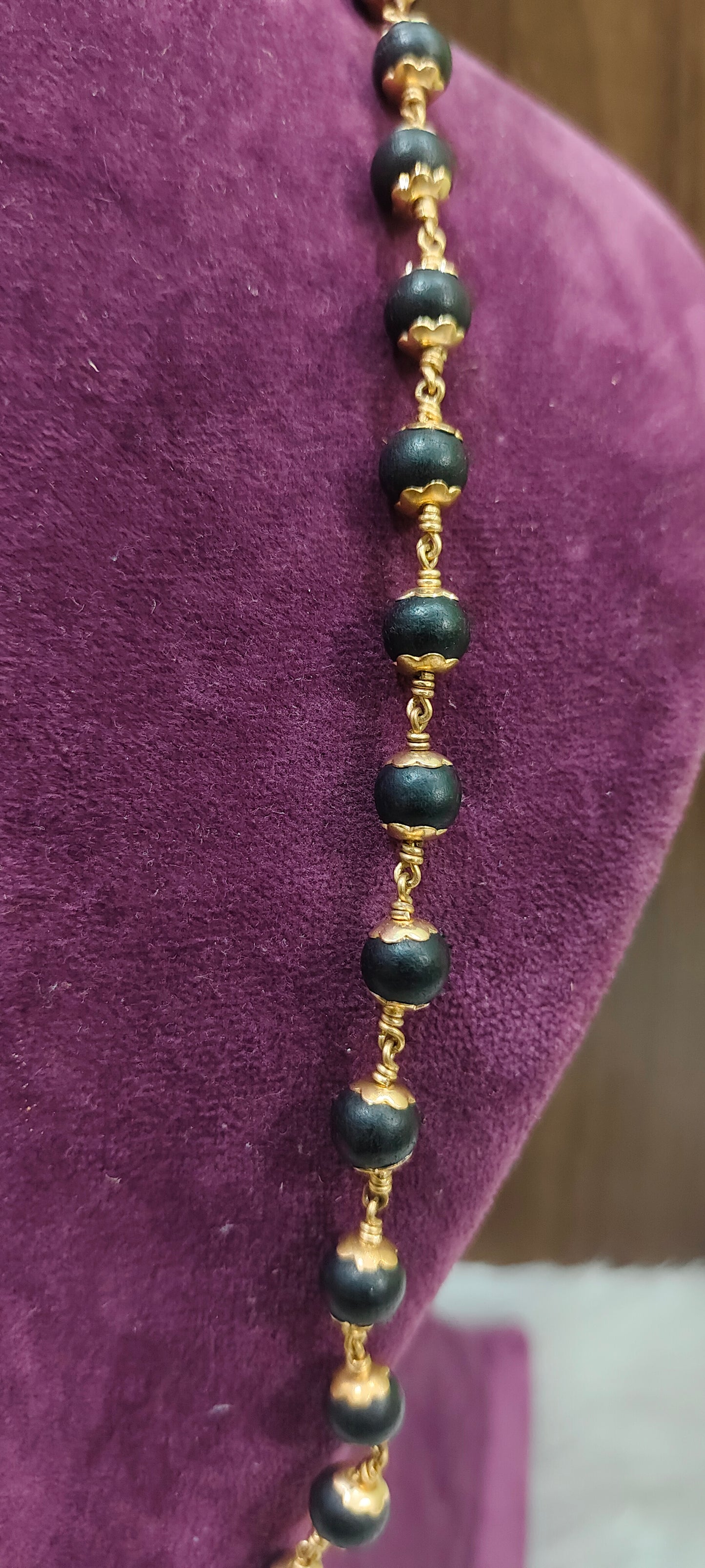 Original karungali mala with panchaloham caping and with certificate