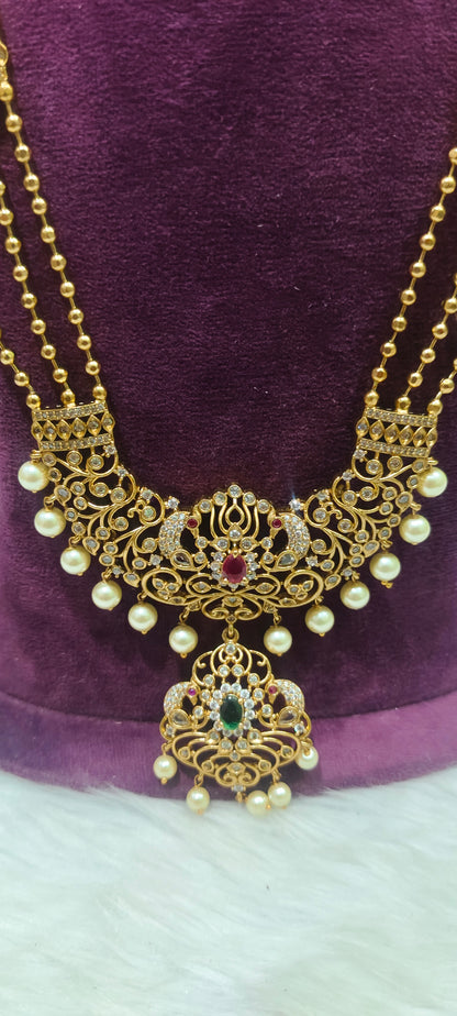 Premium quality 30" long haram with earrings