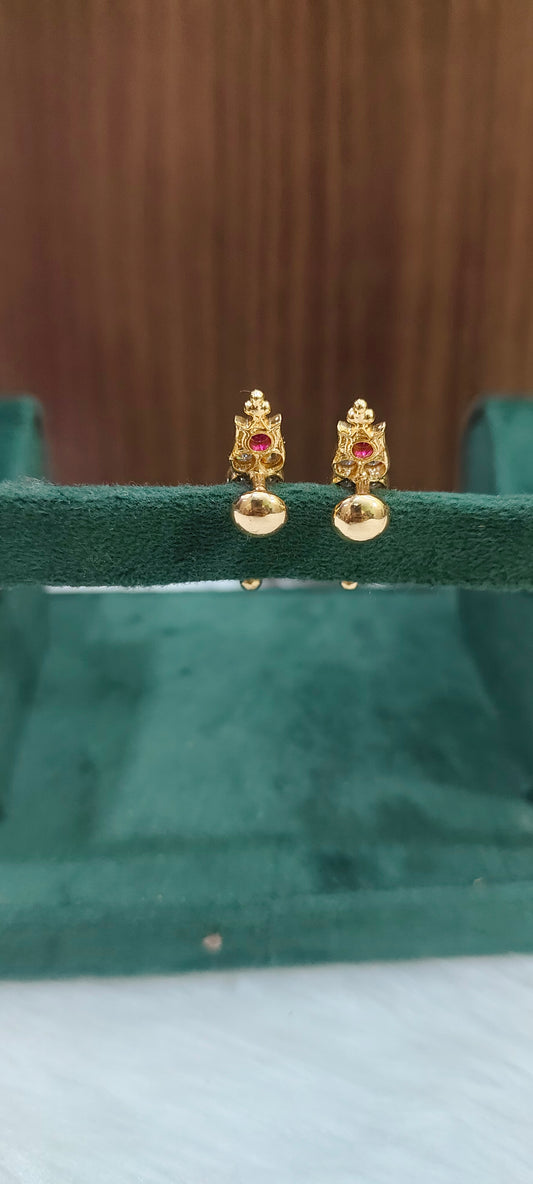 Pure panchaloham j type earrings