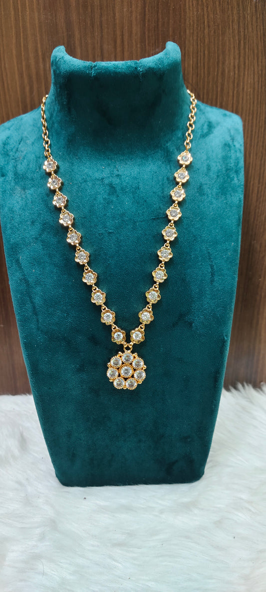Pure panchaloham daimond look necklace