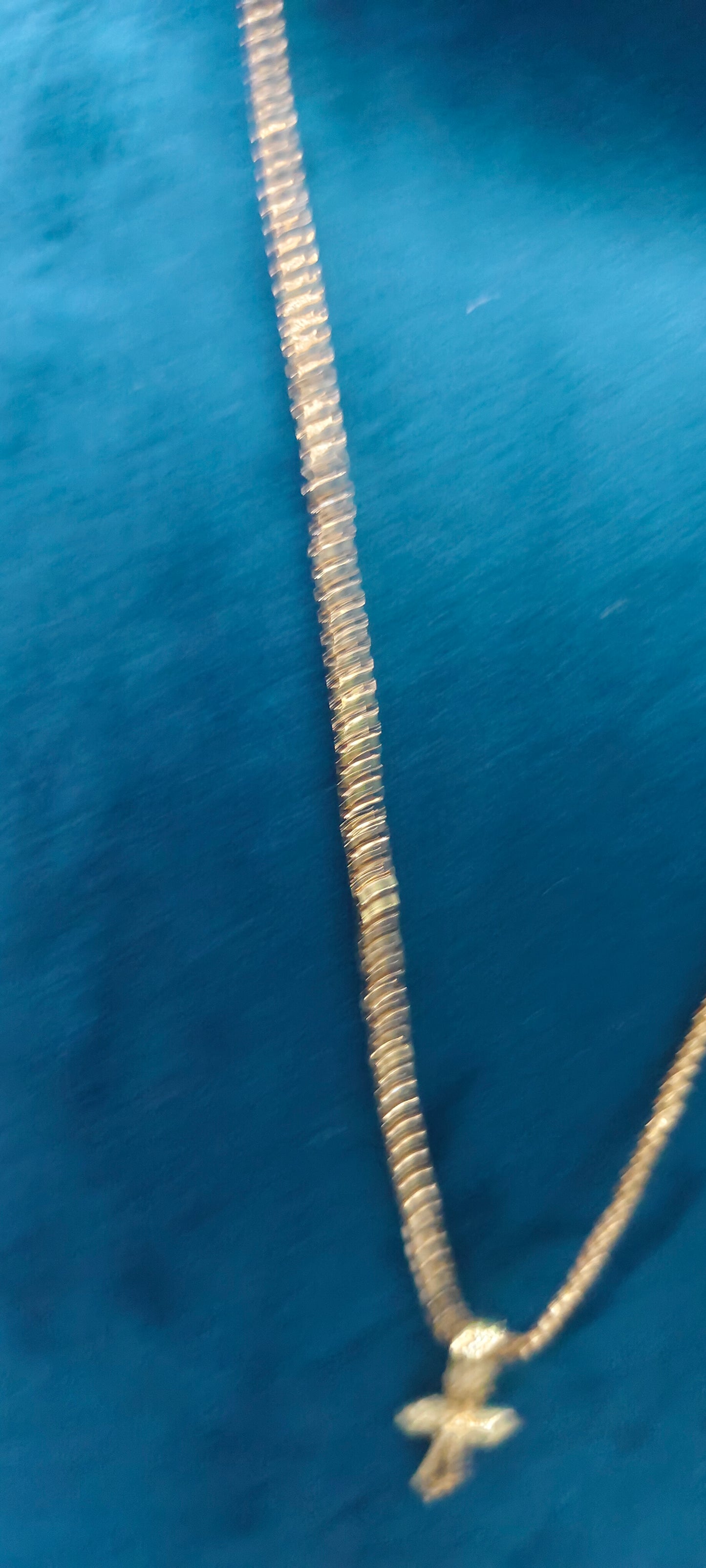 Premium micro gold plated 18" length cross pendant chain