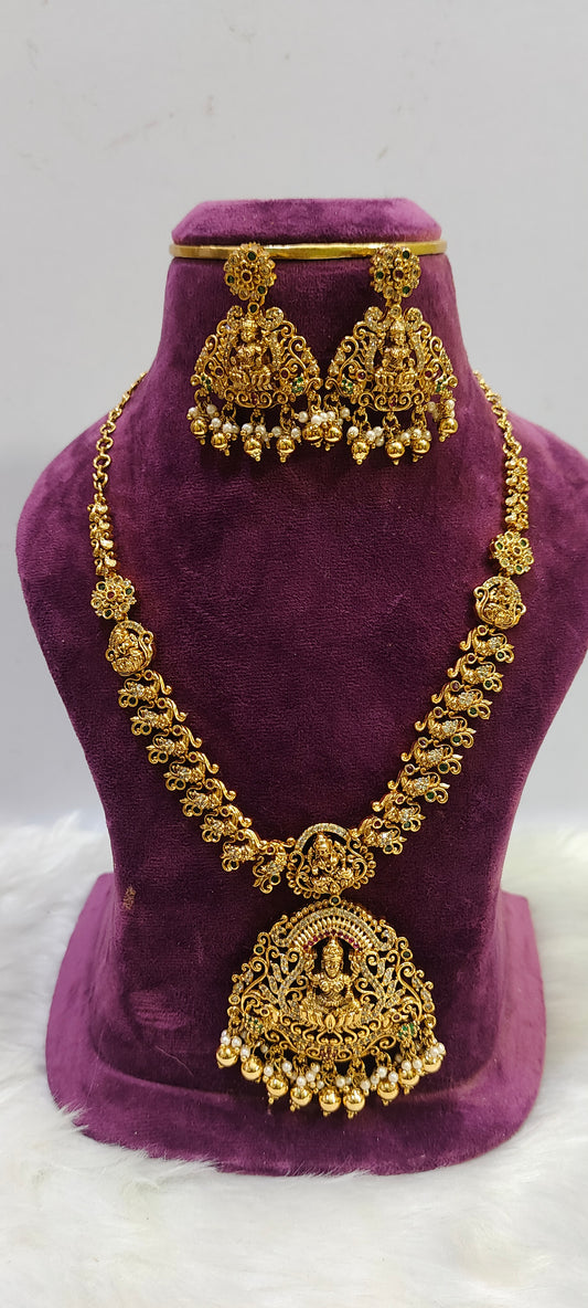 Premium Nakshi necklace set