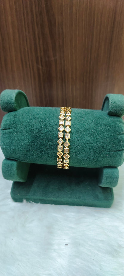 Pure panchaloham trendy daimond cut 2 bangles