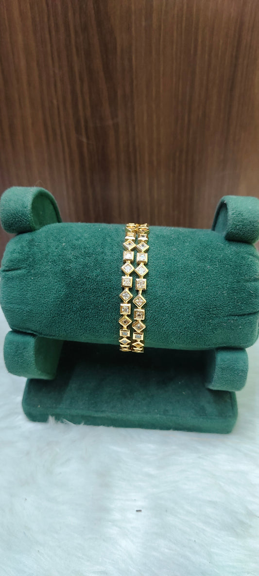 Pure panchaloham trendy daimond cut 2 bangles