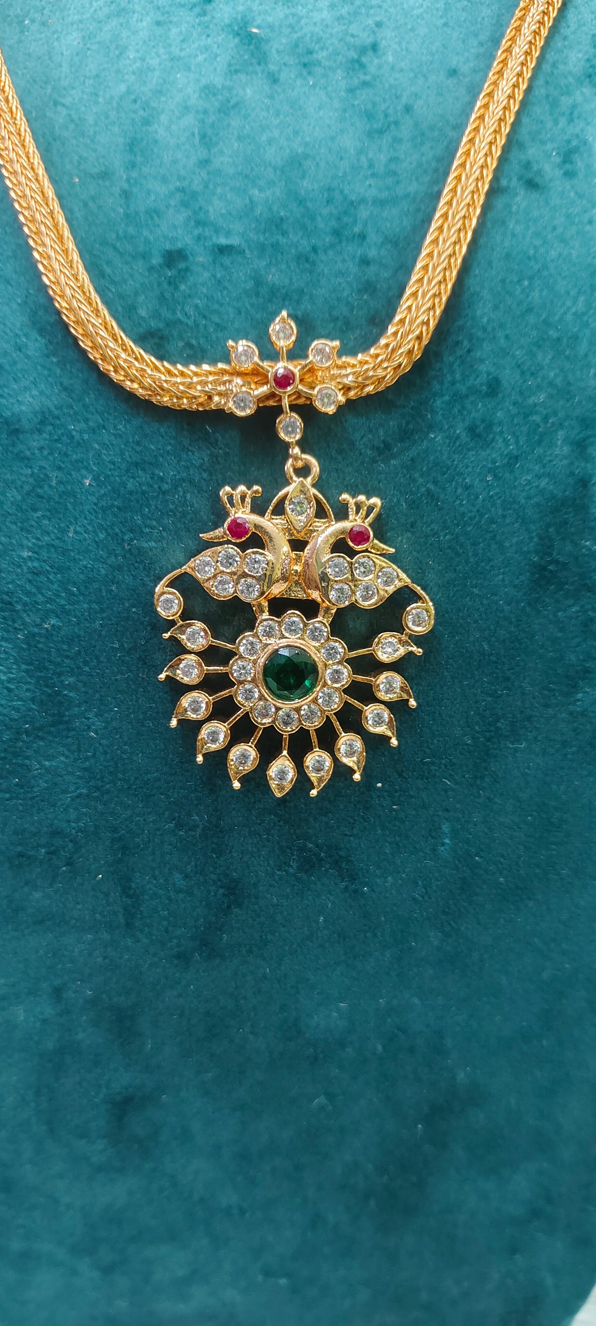 Pure panchaloham gold look necklace