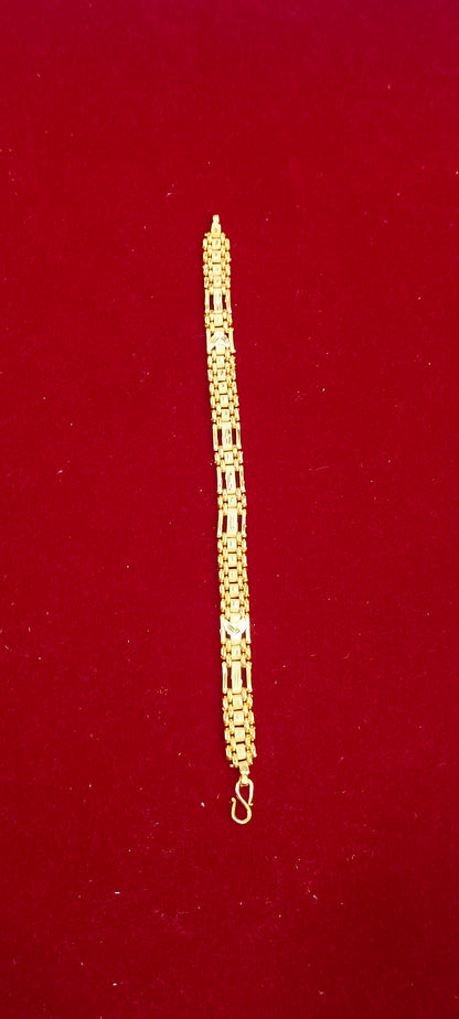 100% gold look mens bracelet (design slightly changes)