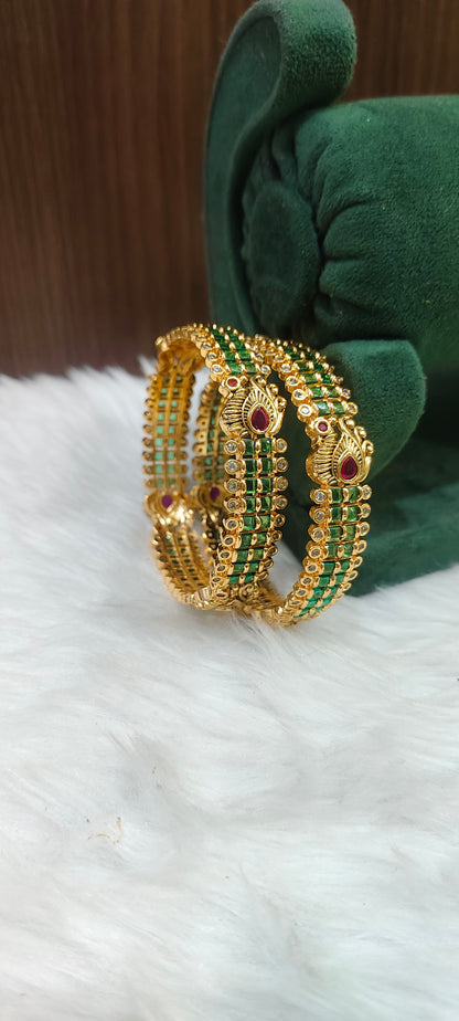Premium high quality broad 2 bangles in 2.6 size