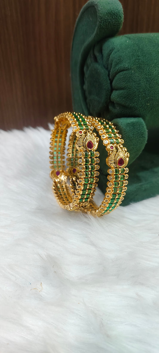 Premium high quality broad 2 bangles in 2.6 size