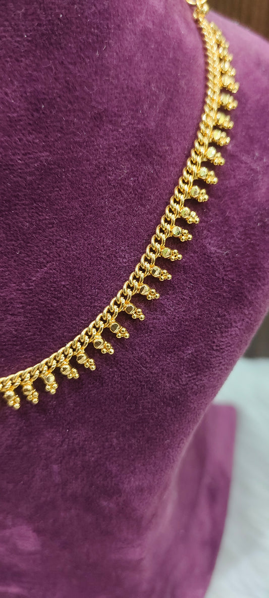 Fully micro gold plated simple necklace
