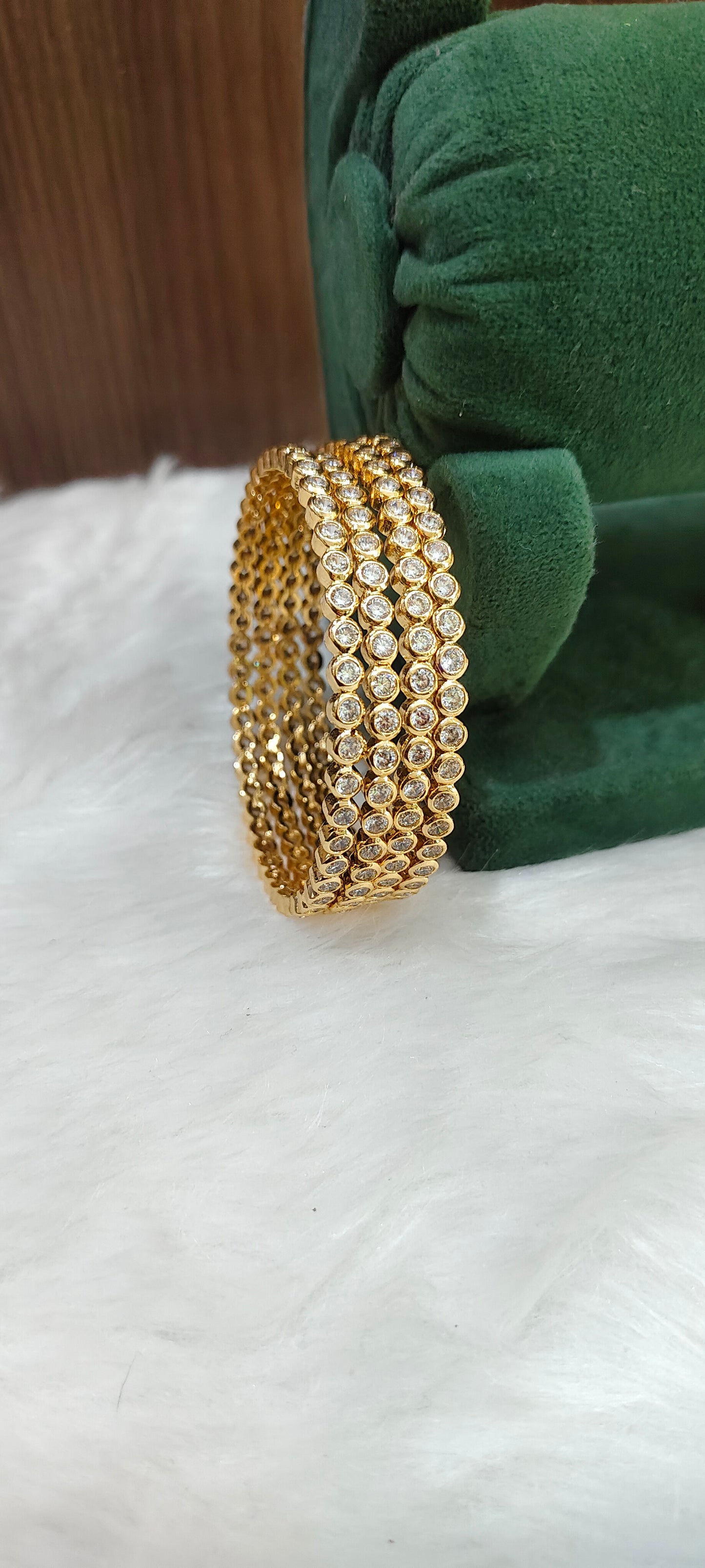 Pure panchaloham diamond look 4 bangles