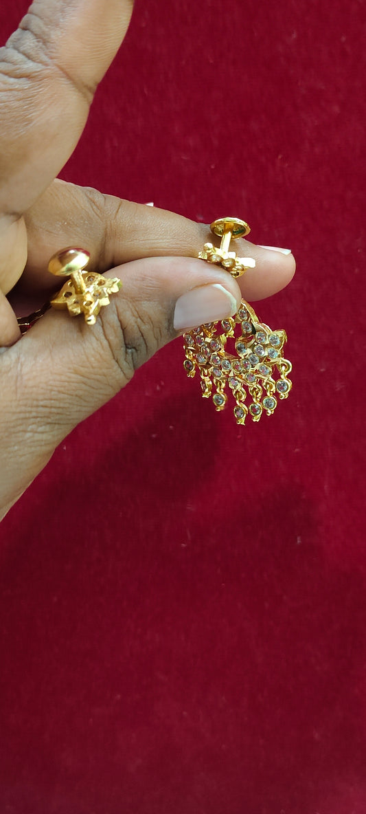Pure panchaloham medium big size Chandbali earrings
