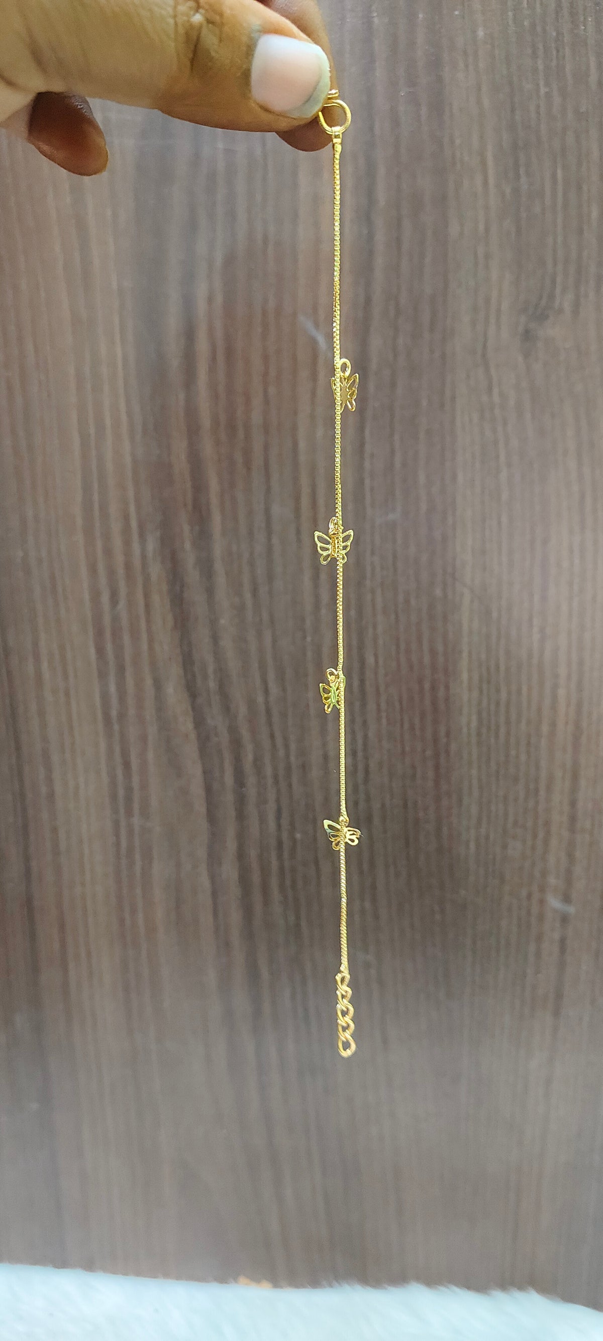 Simple gold look butterfly bracelet