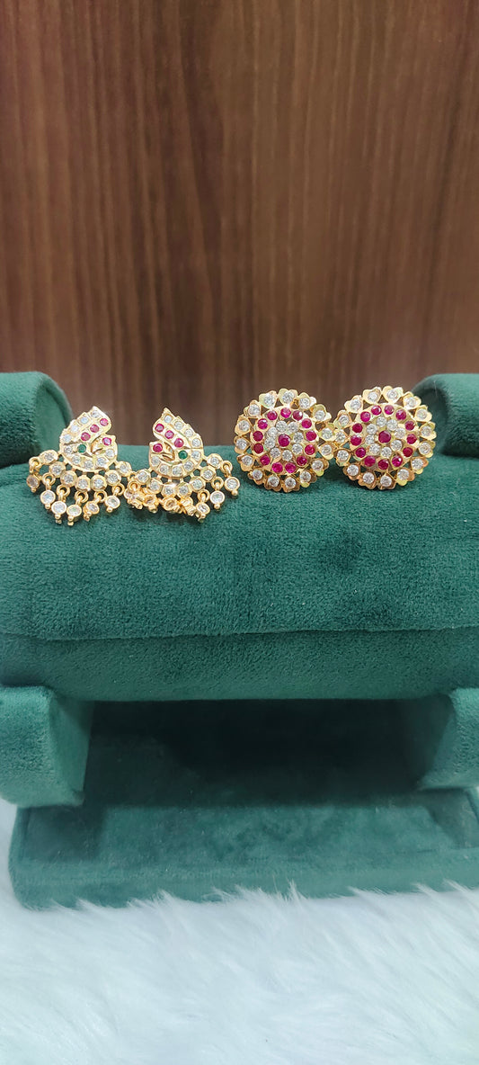 Pure panchaloham vintage look big studs