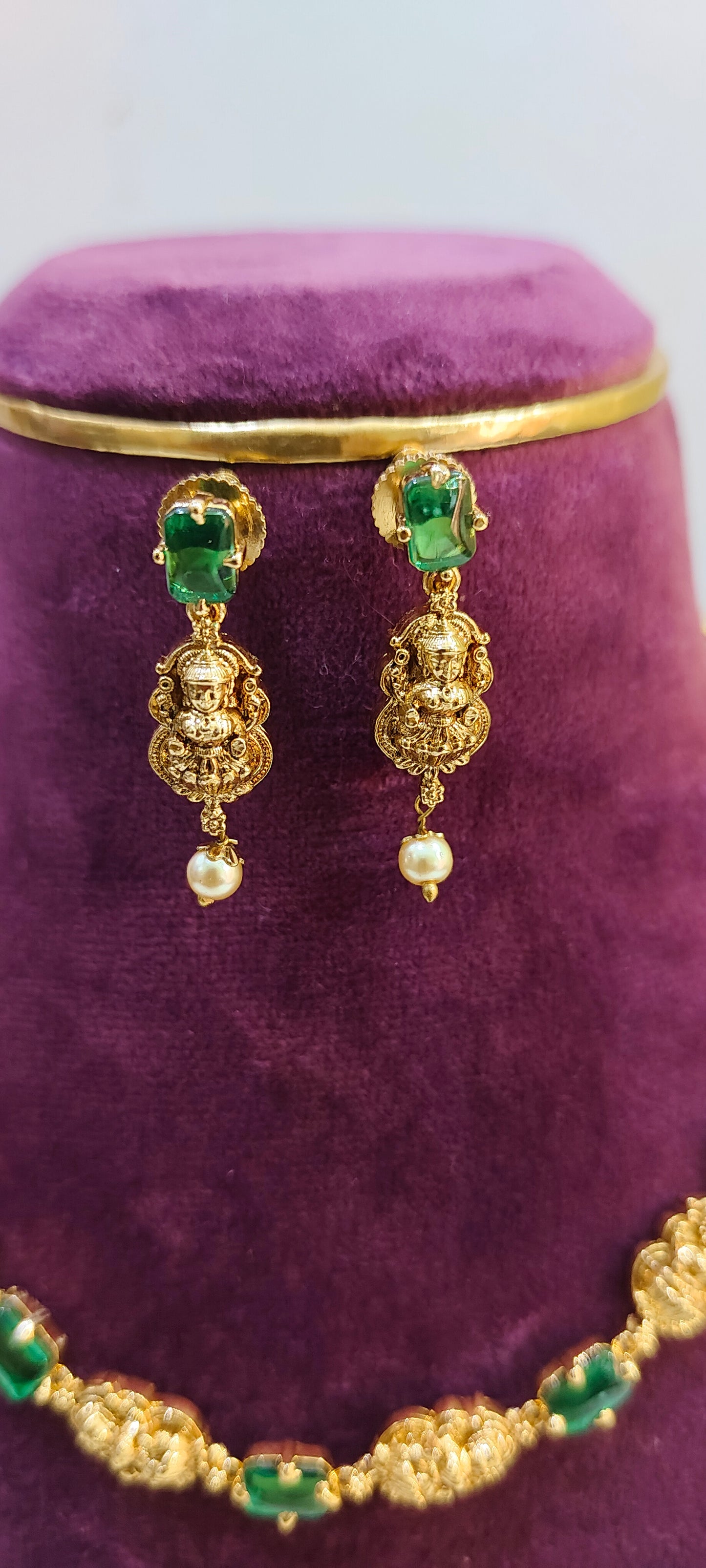 Premium nakshi Lakshmi Devi necklace set