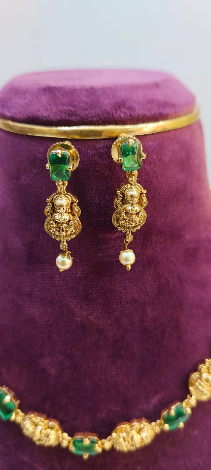 Premium nakshi Lakshmi Devi necklace set