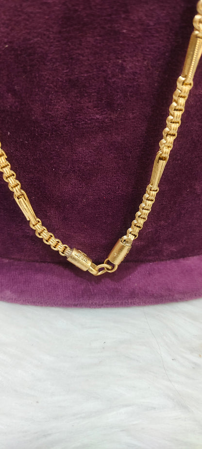 Pure panchaloham unpolished broad bharati model 5+1 thali chain