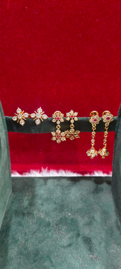 Pure panchaloham 3 set earrings combo