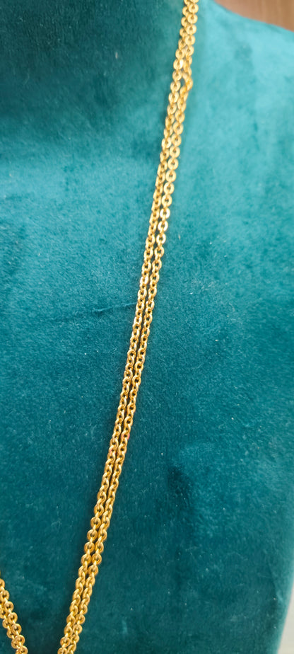 High premium nakshi 2 line Lakshmi Devi pendant Chain with 22" length