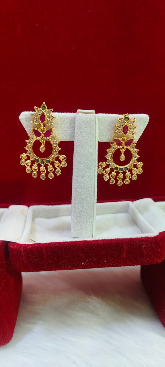 Daily wear chandBali earrings screw back