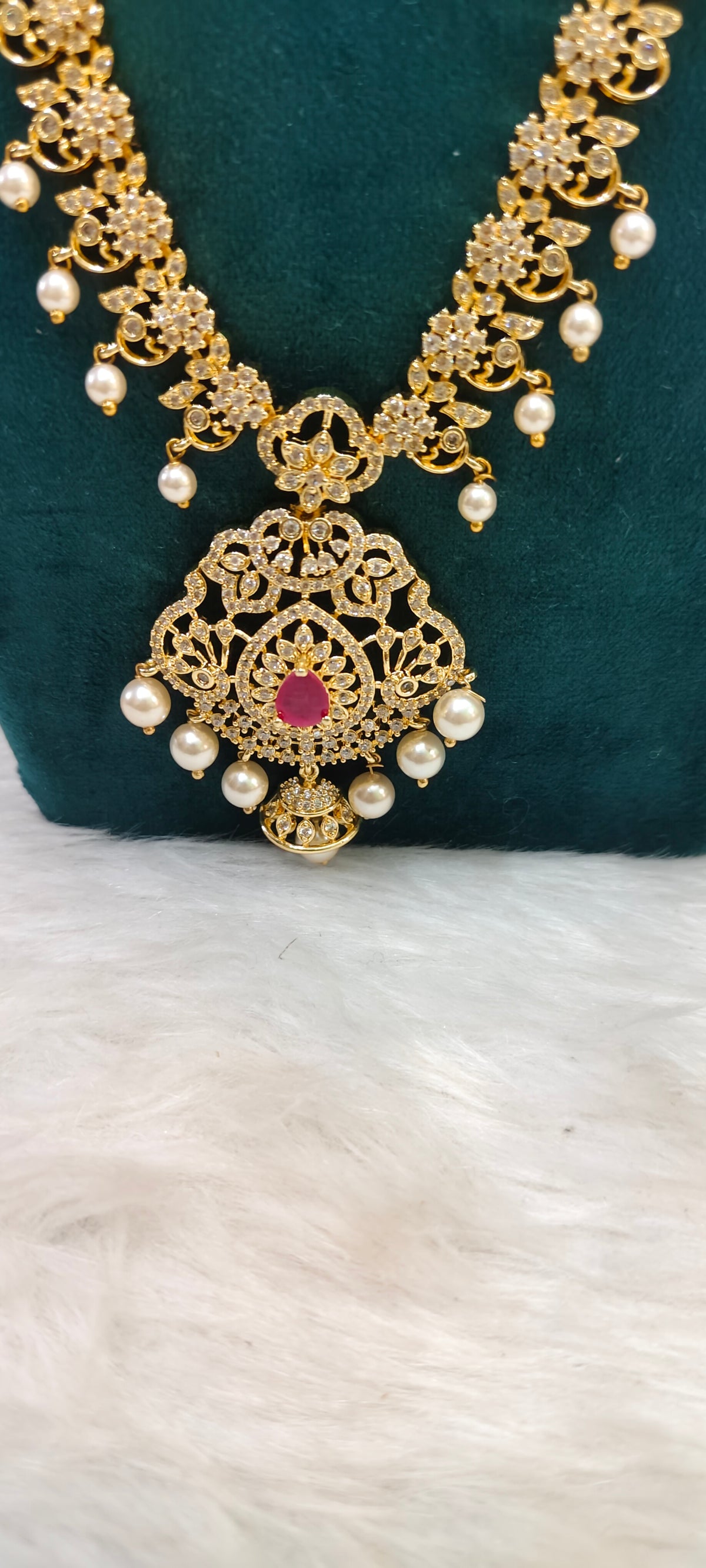Premium micro gold plated cz long haram