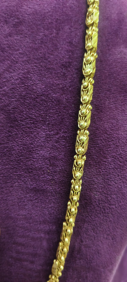 Pure panchaloham dueal design 24" length broad thali chain