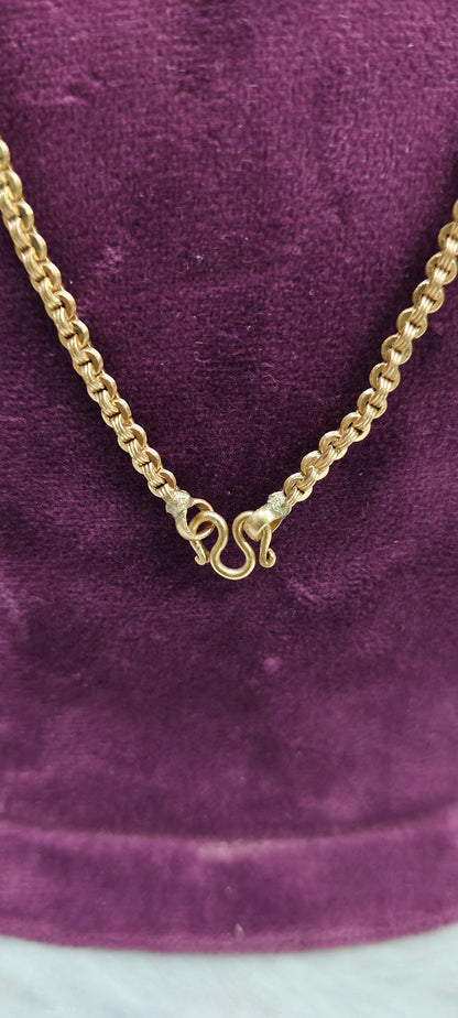 Pure panchaloham unpolished 18 " length malbar chain