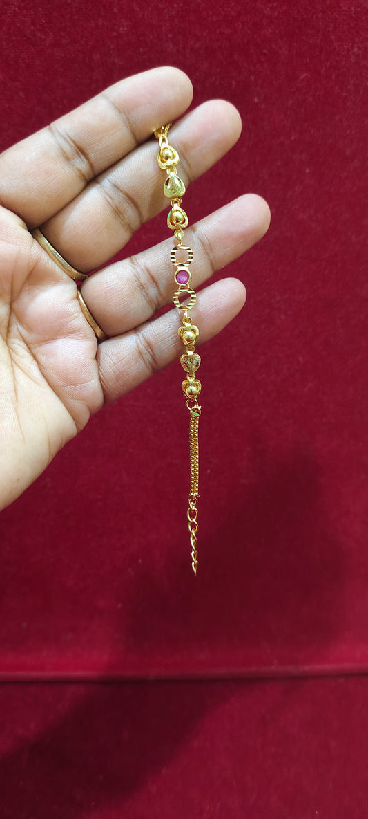 100%gold look simple bracelet
