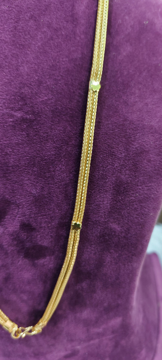 Premium micro gold plated daily wear 24" length 2 line nanthadu
