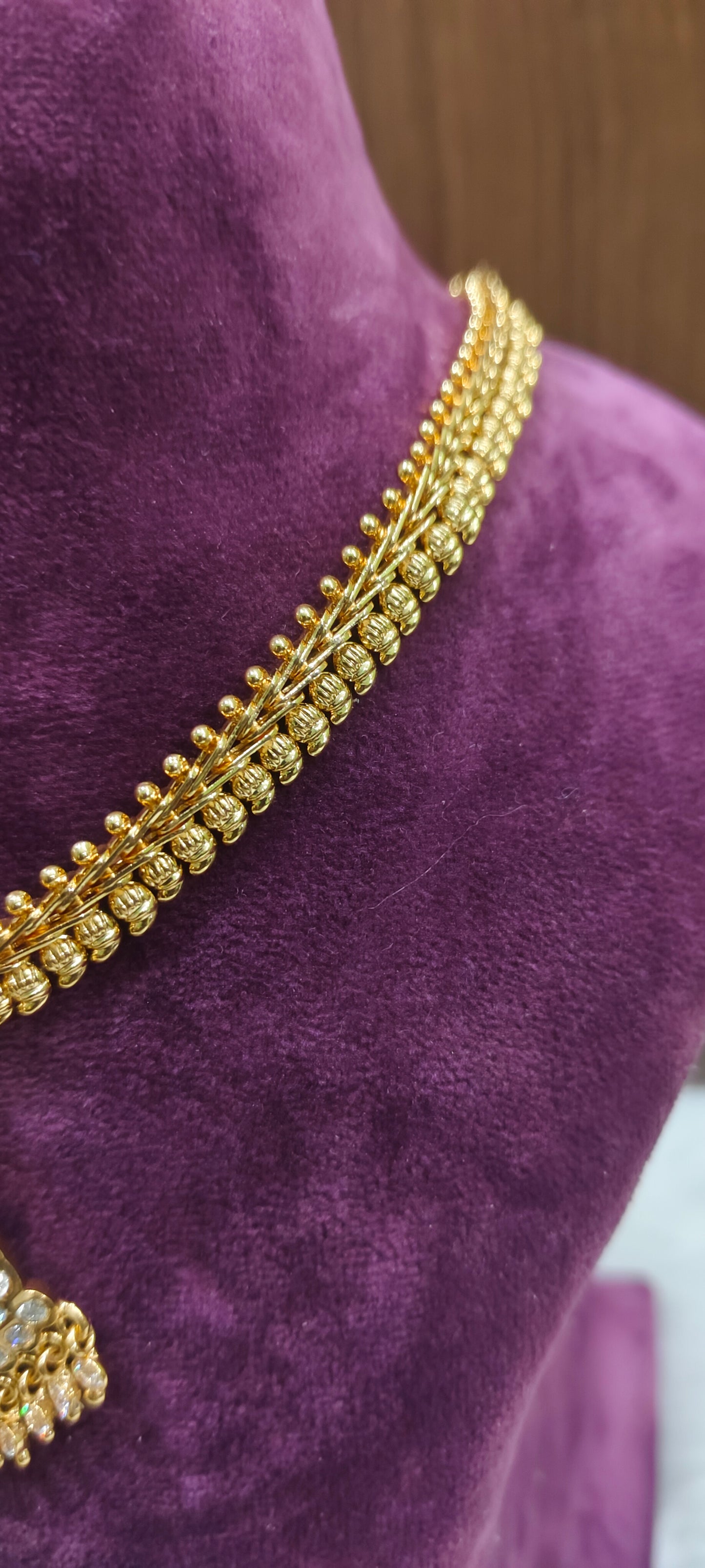 Pure panchaloham vintage look small mango necklace( locket may changes)