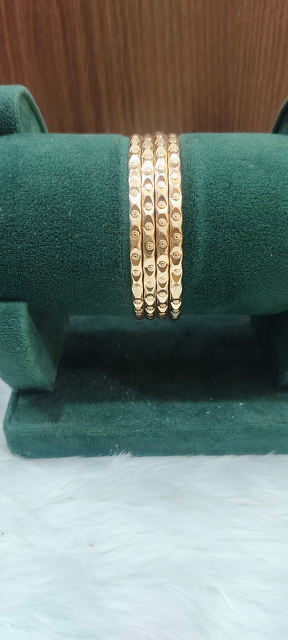 Pure panchaloham unpolished broad bangles non god motive