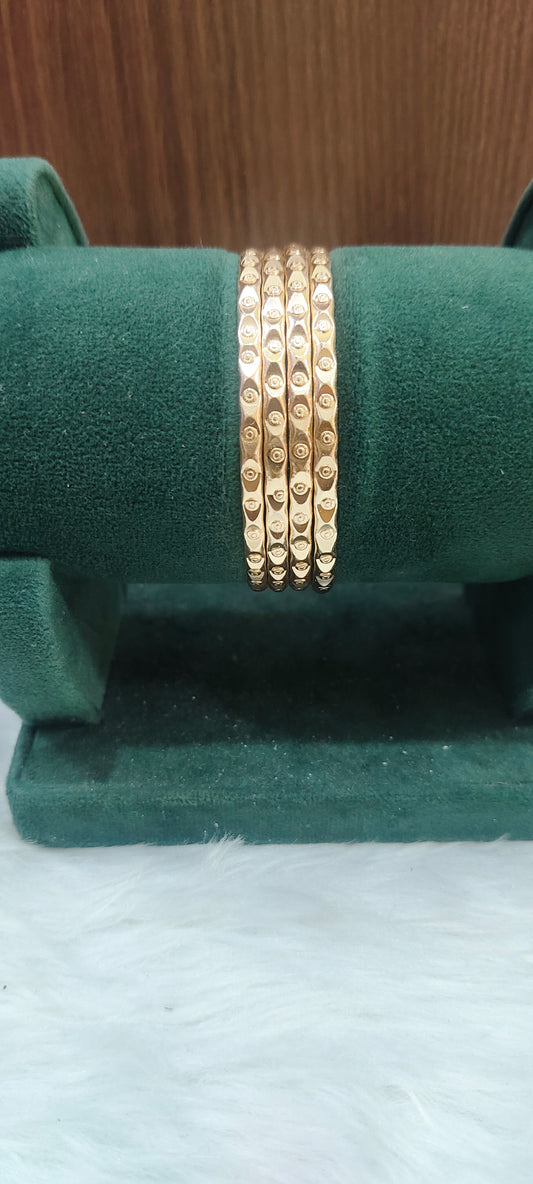 Pure panchaloham unpolished broad bangles non god motive