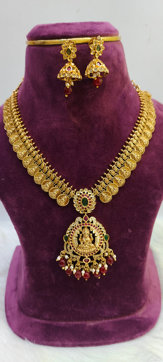 Premium nakshi kasu necklace set