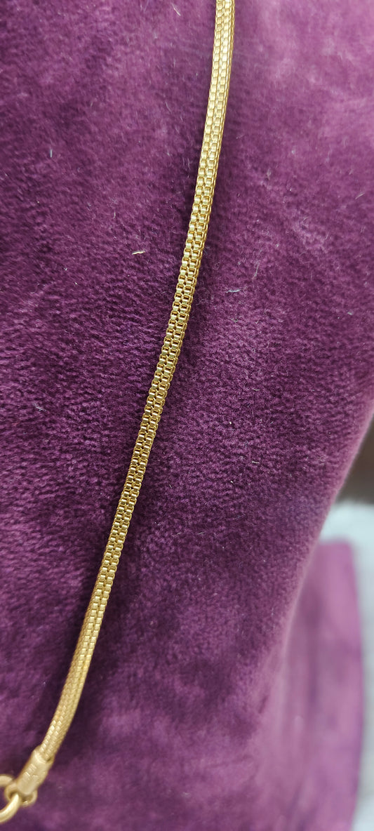 Pure panchaloham unpolished 18" length square chain