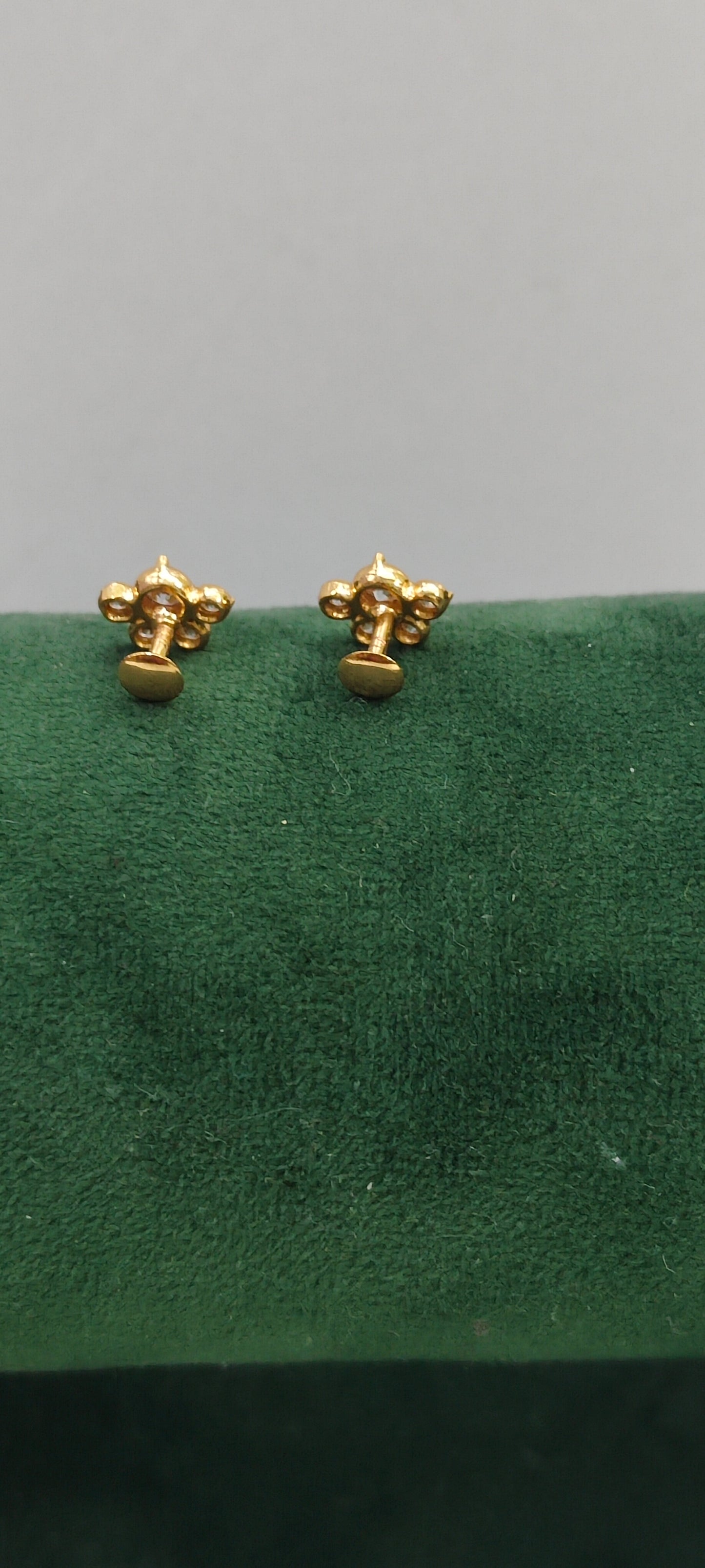 Pure panchaloham dimond look cute studs