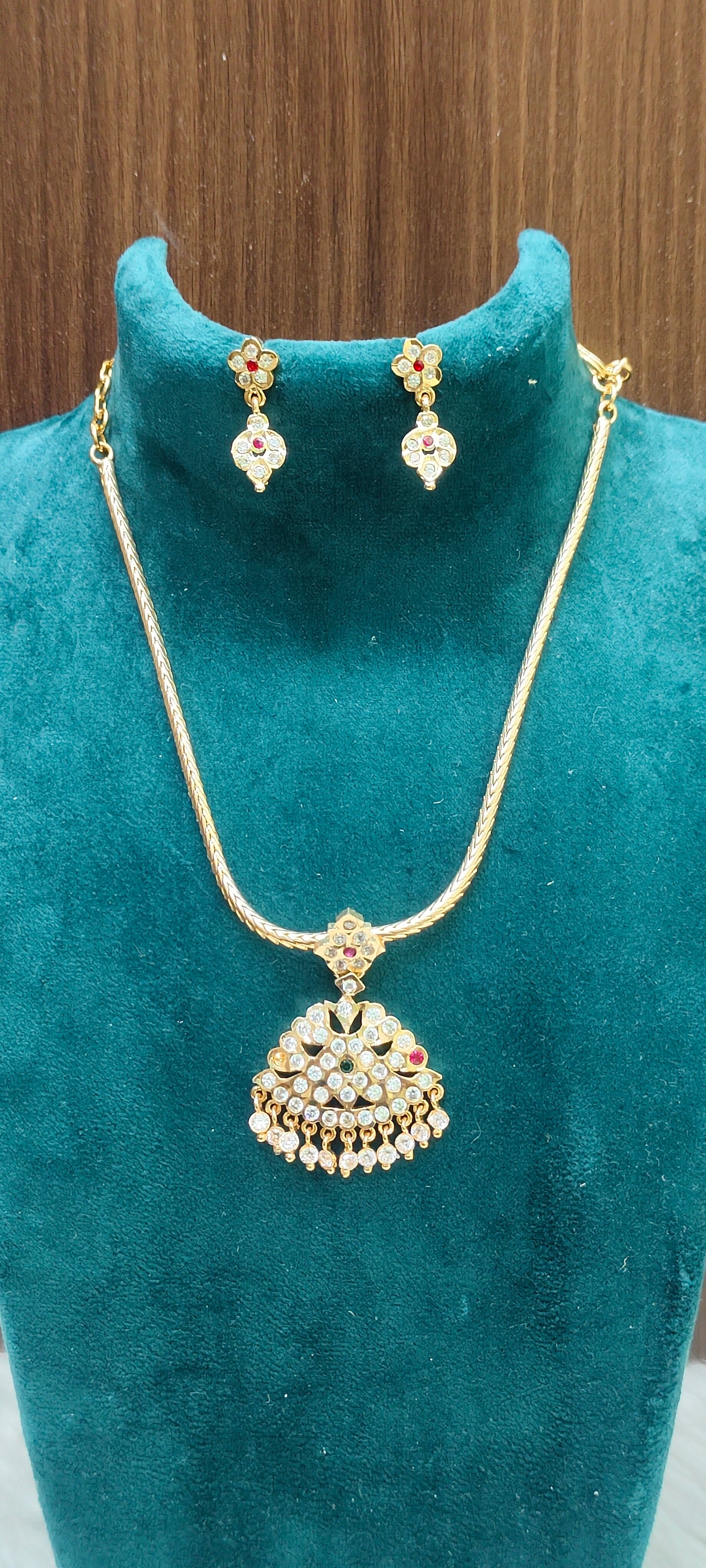 Pure panchaloham nanupatti with panchaloham earrings combo