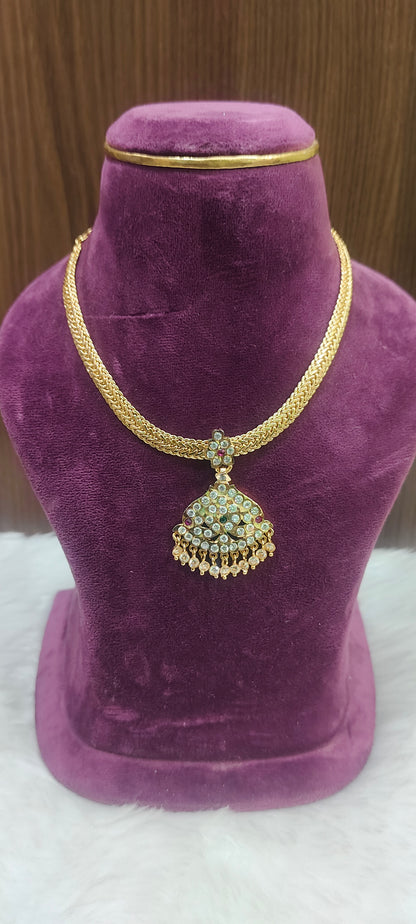 Pure panchaloham simple nanupatti necklace