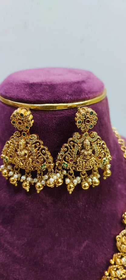 Premium Nakshi necklace set