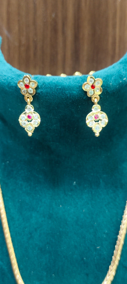 Pure panchaloham nanupatti with panchaloham earrings combo