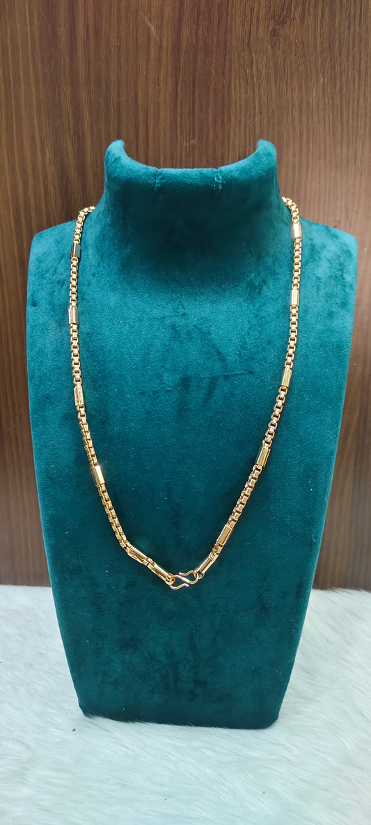 Premium micro gold plated daily wear 20" length broad mens Chain