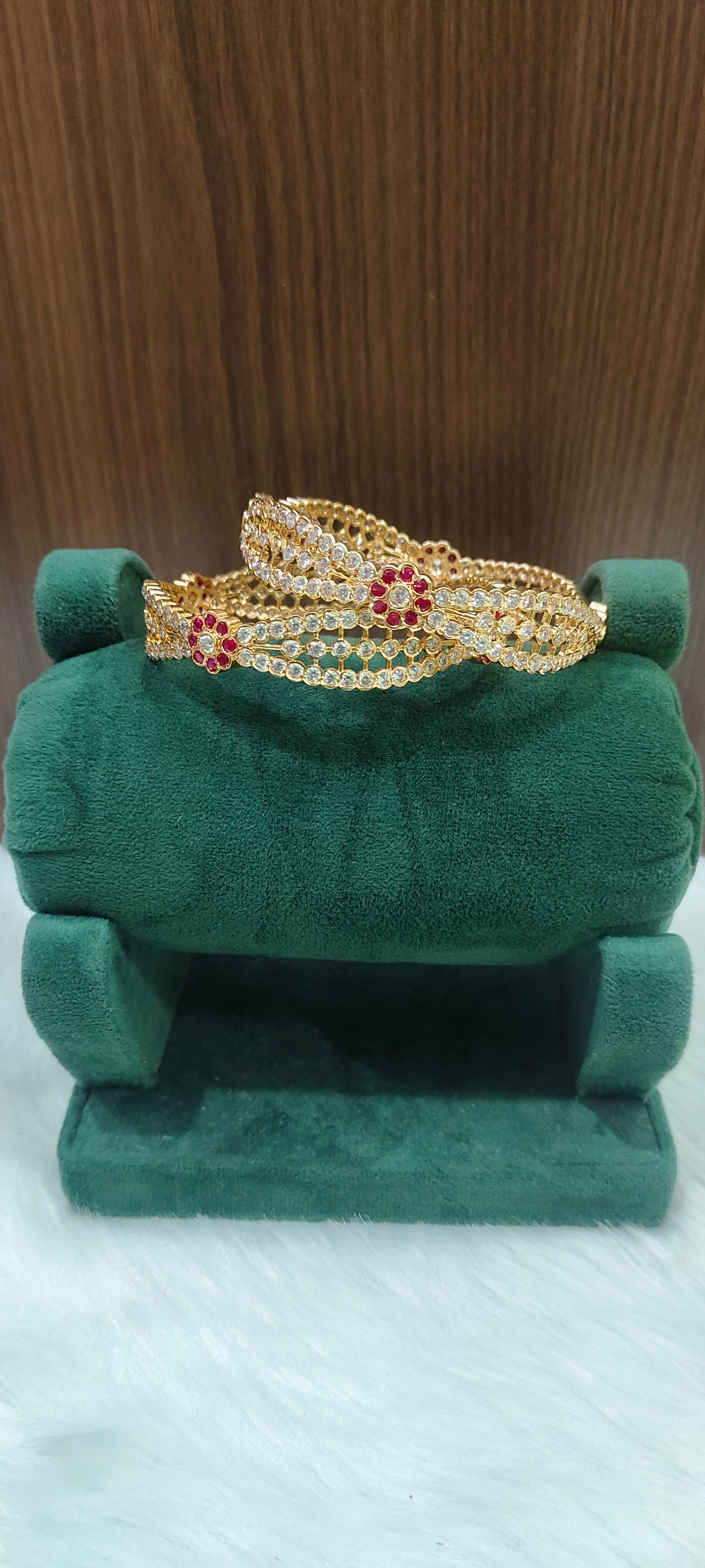 Pure panchaloham diamond look 2 bangles