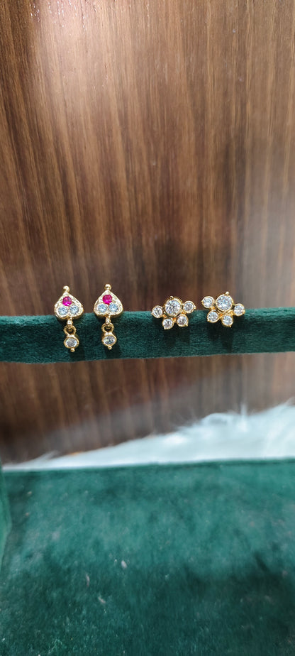 Pure panchaloham kids studs combo