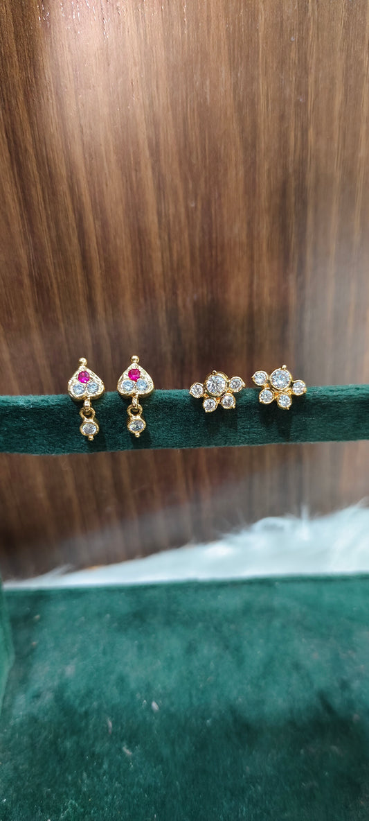 Pure panchaloham kids studs combo