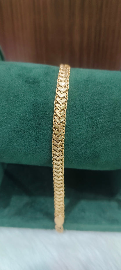 Pure panchaloham unpolished 8.5 " length mens bracelet