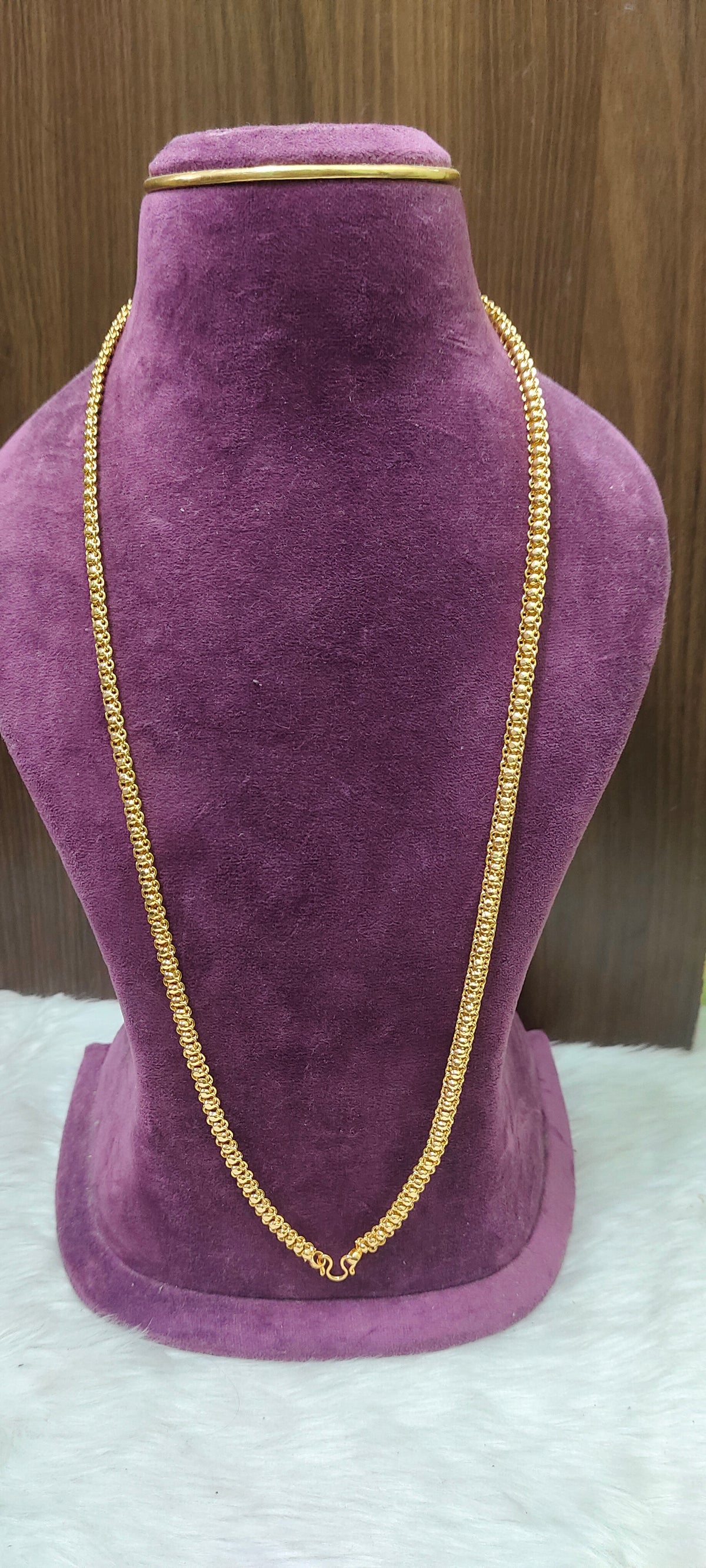 Premium micro gold plated daily wear trendy broad thali Chain
