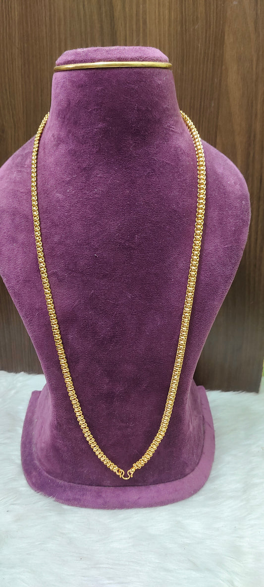 Premium micro gold plated daily wear trendy broad thali Chain