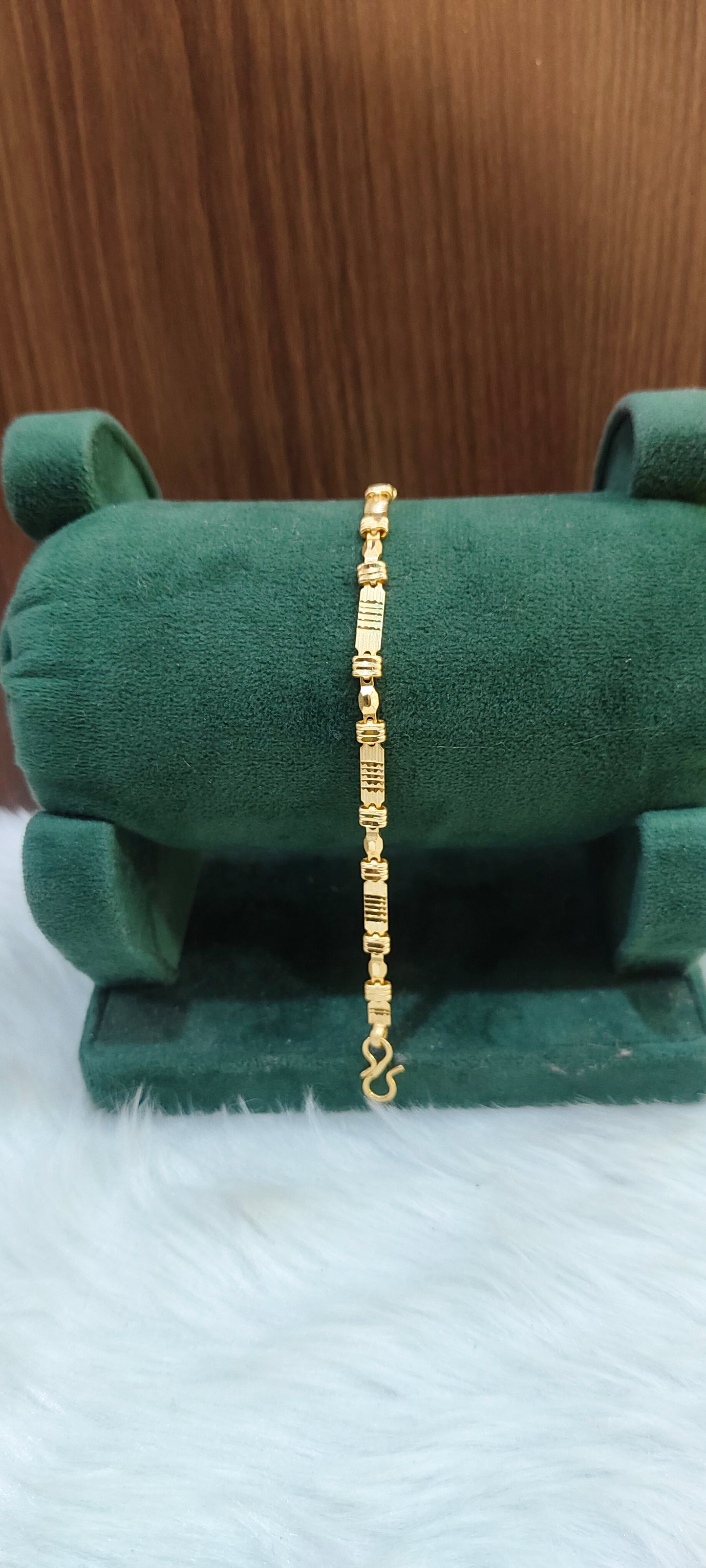 Premium micro gold plated mens bracelet