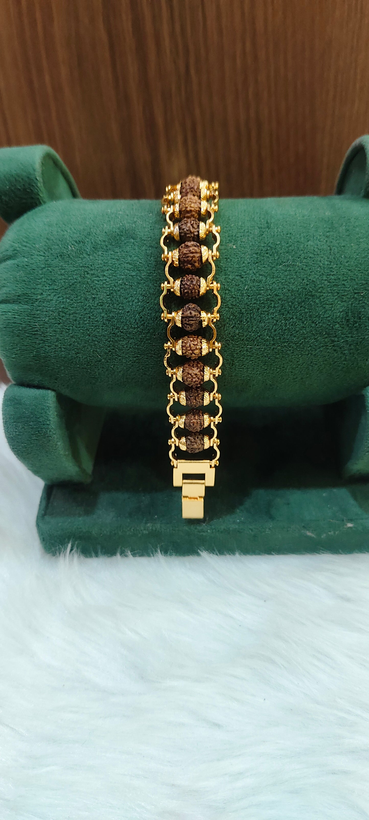 Premium micro gold plated mens bracelet