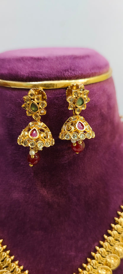 Premium nakshi kasu necklace set