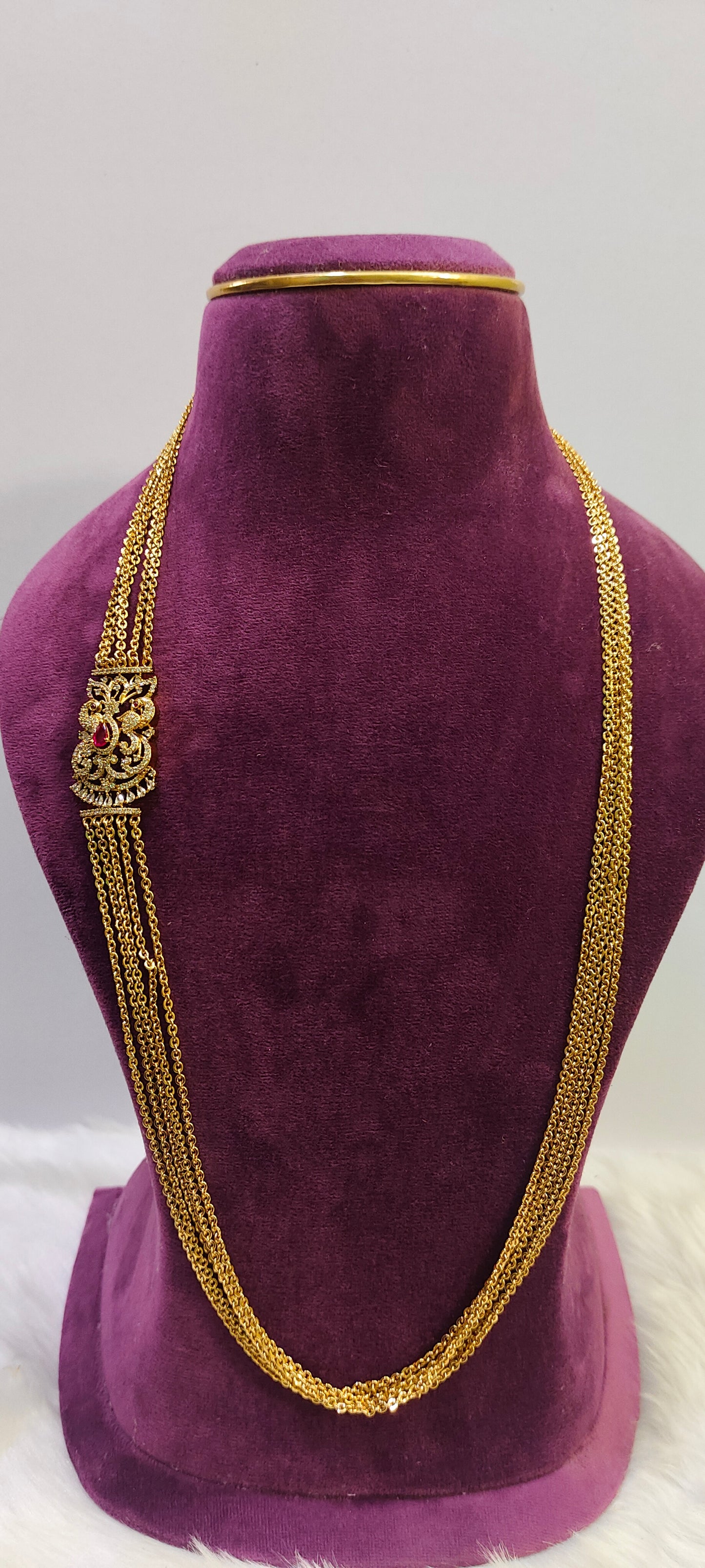 Premium nakshi 30" length chandraharam