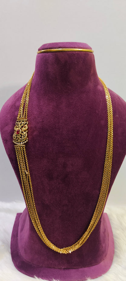 Premium nakshi 30" length chandraharam